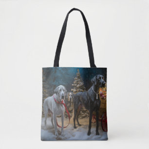 Great Dane Schneeschlitten Weihnachtsdekoration 