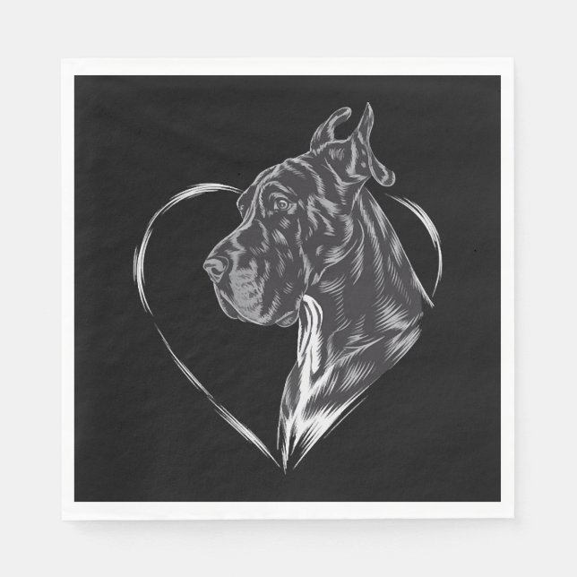 Great Dane Serviette (Vorderseite)