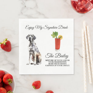 Great Dane Signature Drink Hunde Foto Serviette