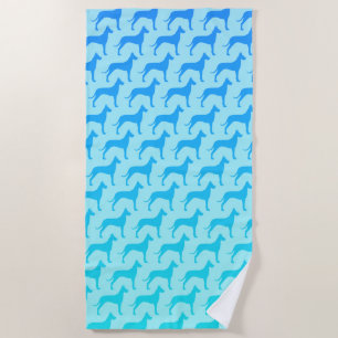 Great Dane Silhouette Pattern Strandtuch