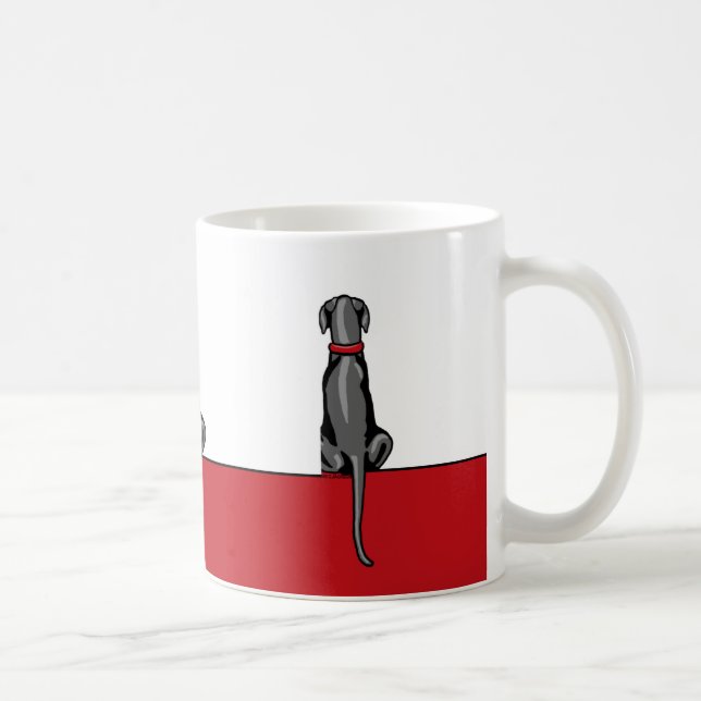 Great Dane Sit Black UC Tasse (Rechts)
