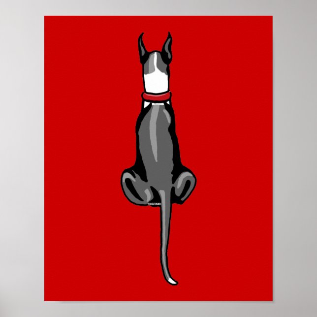 Great Dane Sit Mantle Poster (Vorne)
