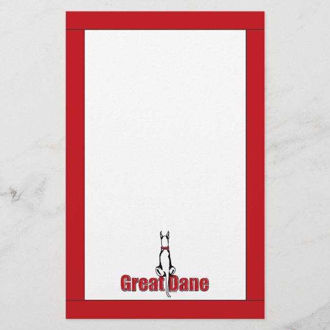 Great Dane Sit White (Vorderseite)