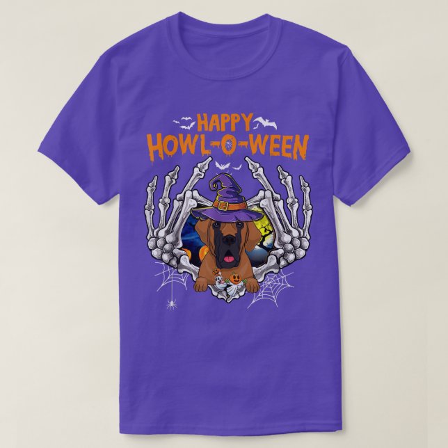 Great Dane Skeleton Heart Happy HowlOWeen Costume  T-Shirt (Design vorne)