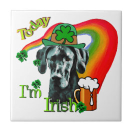Great Dane St Patricks Day Fliese