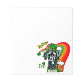 Great Dane St Patricks Day Notizblock