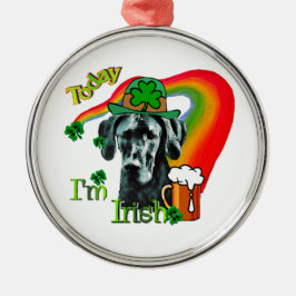Great Dane St Patricks Day Silbernes Ornament