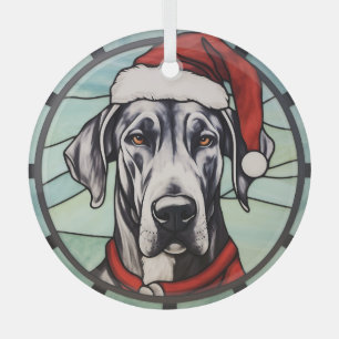 Great Dane Stared Glass Weihnachten Ornament Aus Glas