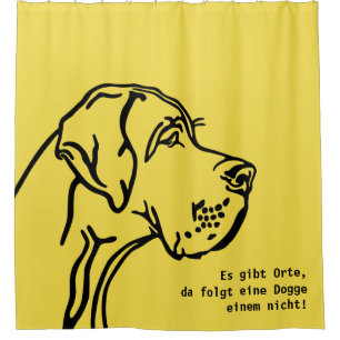 Great Dane Statement Zeichnend Duschvorhang