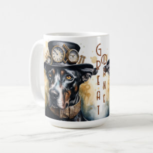 Great Dane Steampunk-Hund Kaffeetasse