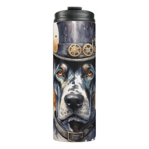 Great Dane Steampunk-Hund Thermosbecher