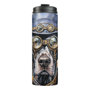 Great Dane Steampunk-Hund Thermosbecher