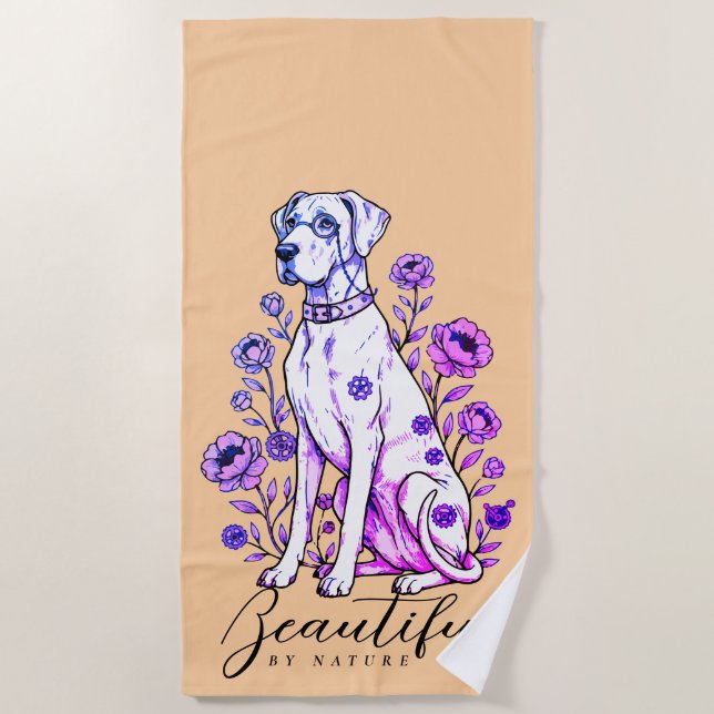 Great Dane Steampunk   Strandtuch (Vorderseite)