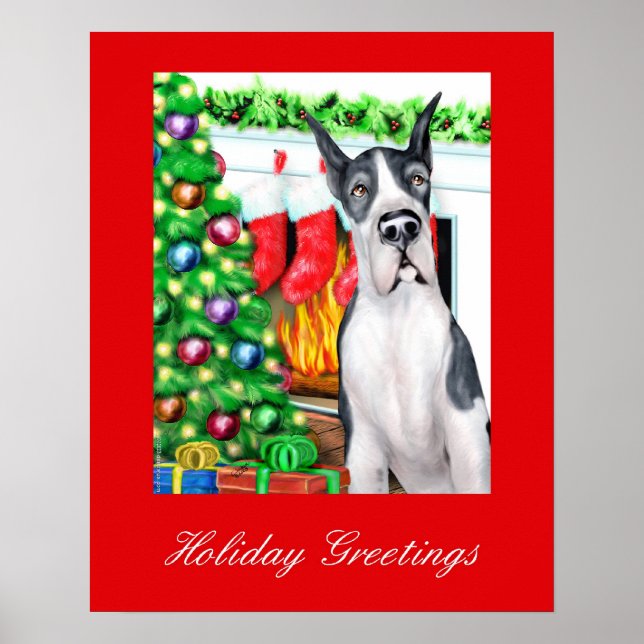 Great Dane Strumpfs Mantle Poster (Vorne)