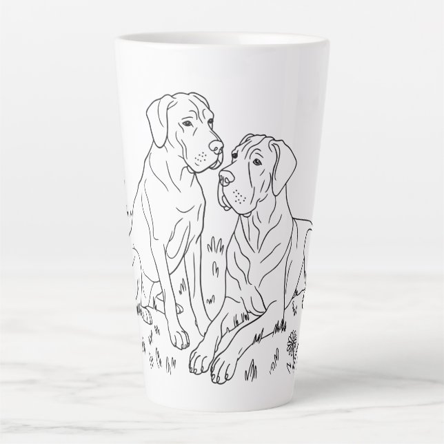 Great Dane Szene  Milchtasse (Vorderseite)