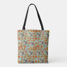 Great Dane-Tasche Halloween-Blumenmuster Süß Kawai
