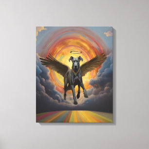 Great Dane & the Rainbow Bridge Leinwanddruck