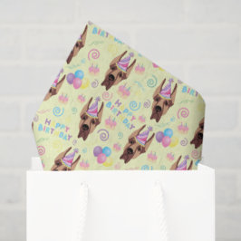 Great Dane Tissue Paper in Yellow Seidenpapier