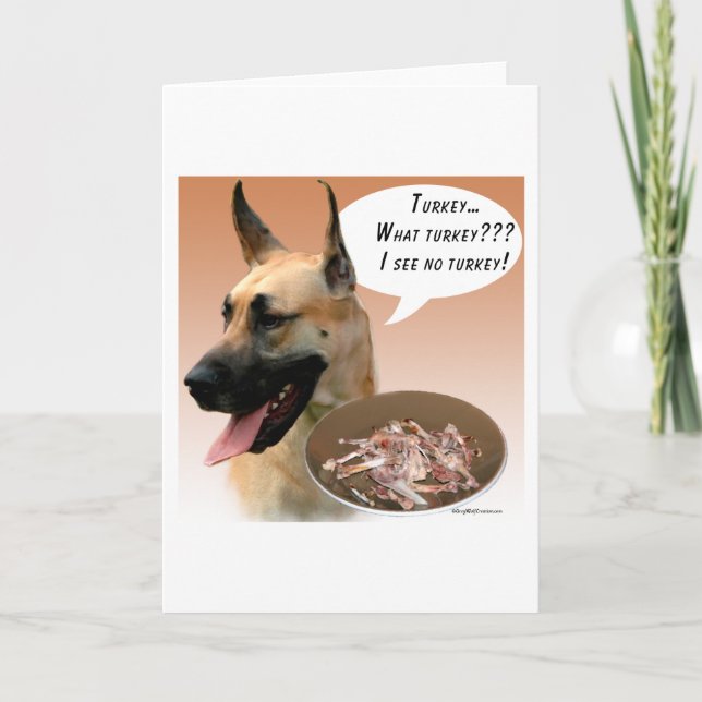 Great Dane Türkei Feiertagskarte (Vorderseite)