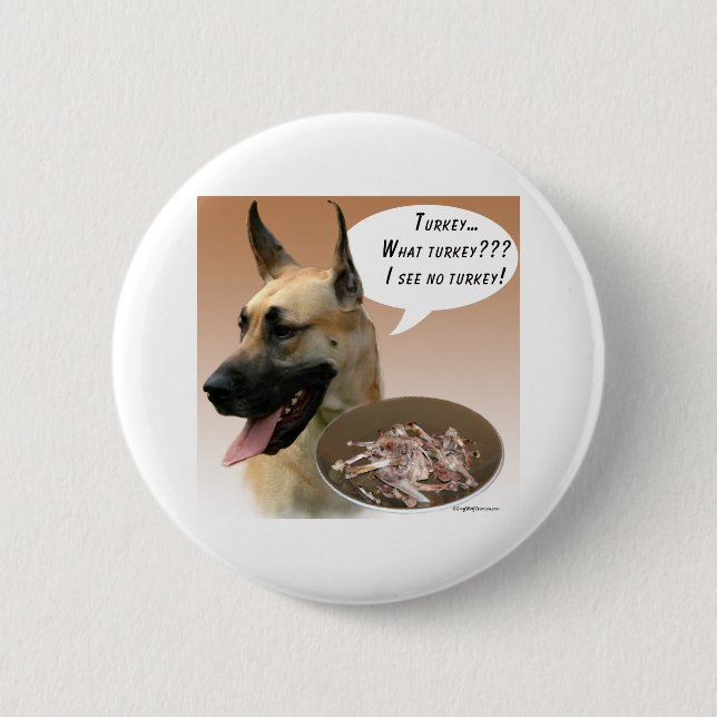 Great Dane Turkey - Schaltfläche Button (Vorderseite)