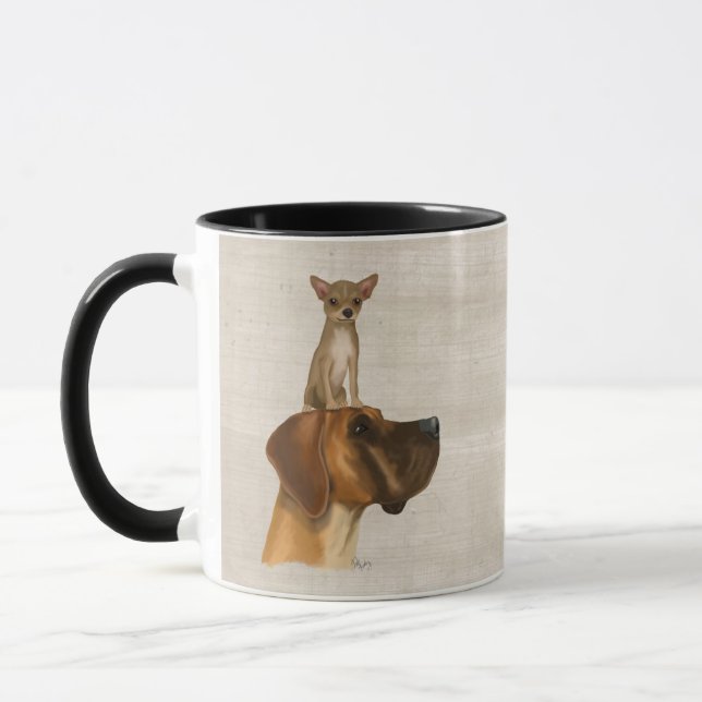 Great Dane und Chihuahua 2 Tasse (Links)