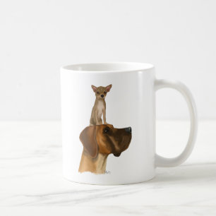 Great Dane und Chihuahua Kaffeetasse