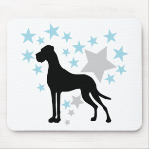 Great Dane und ein Star Heart Mousepad