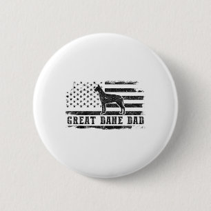 Great Dane Vater Distressed Amerikanische Flagge P Button