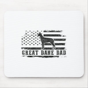 Great Dane Vater Distressed Amerikanische Flagge P Mousepad