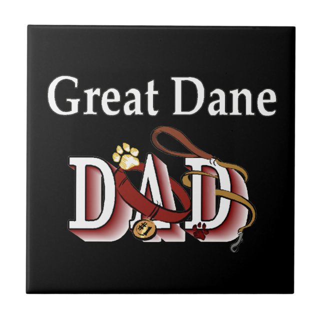 Great Dane Vater Fliese (Vorderseite)