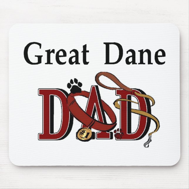 Great Dane Vater Geschenke Mousepad (Vorne)