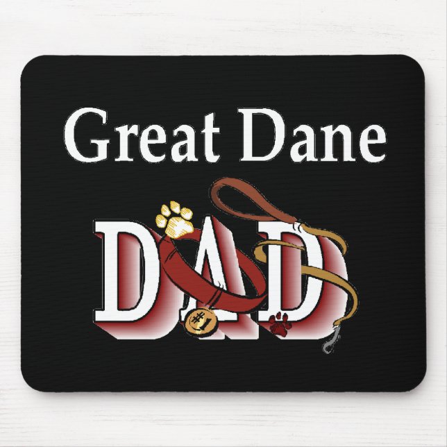 Great Dane Vater Geschenke Mousepad (Vorne)