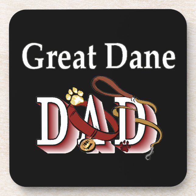 Great Dane Vater Getränkeuntersetzer (Vorderseite)