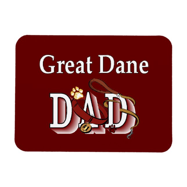 Great Dane Vater Magnet (Horizontal)