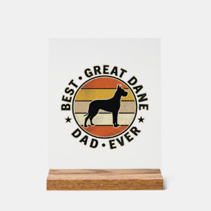 Great Dane Vater Vintage Sonnenuntergang Hunde Lie Acrylschild