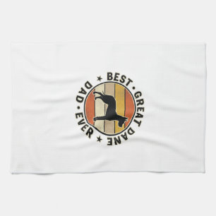 Great Dane Vater Vintage Sonnenuntergang Hunde Lie Geschirrtuch