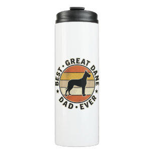 Great Dane Vater Vintage Sonnenuntergang Hunde Lie Thermosbecher