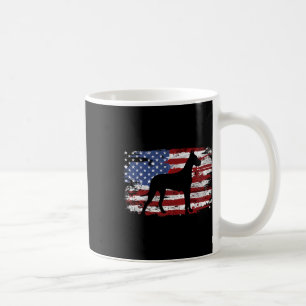Great Dane Vintage-Amerikanische Flagge Kaffeetasse