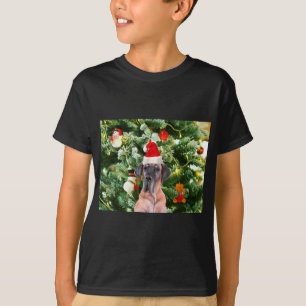 Great Dane w Christmas Tree Geschenkboxen Weihnach T-Shirt