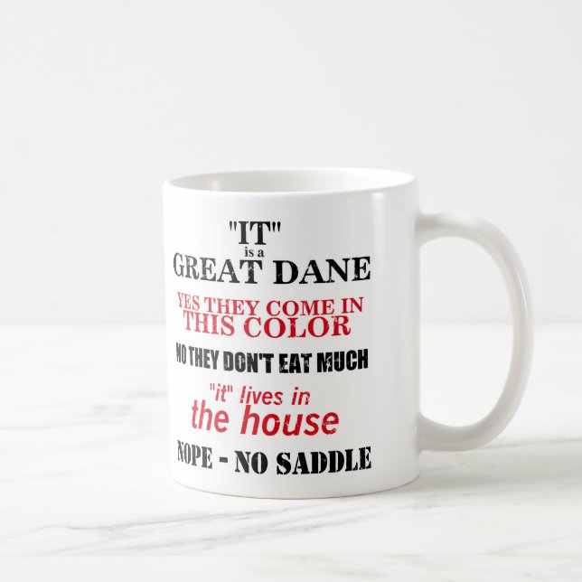 Great Dane Walking Antworten Kaffeetasse (Rechts)