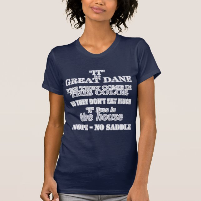Great Dane Walking Antworten T-Shirt (Vorderseite)