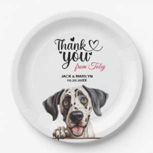 Great Dane Wedding Danke Pappteller