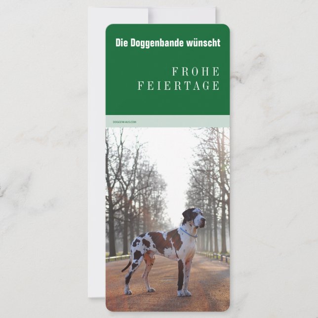 Great Dane Weihnachten (Vorderseite)