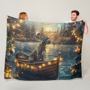 Great Dane Weihnachtliche Reise Fleecedecke