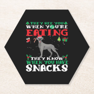 Great Dane Weihnachts Spaß Klassischer T - Shirt Untersetzer