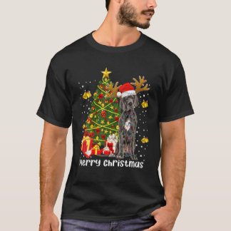Great Dane Weihnachtsbeleuchtung Tree Santa Xmas P T-Shirt