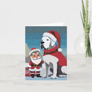 Great Dane Weihnachtskarten Santadog Karte