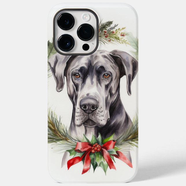 Great Dane Weihnachtsmann Festliche Jungfrau Case-Mate iPhone Hülle (Rückseite)
