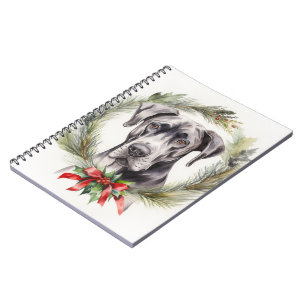 Great Dane Weihnachtsmann Festliche Jungfrau Notizblock