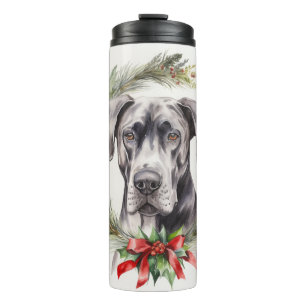 Great Dane Weihnachtsmann Festliche Jungfrau Thermosbecher